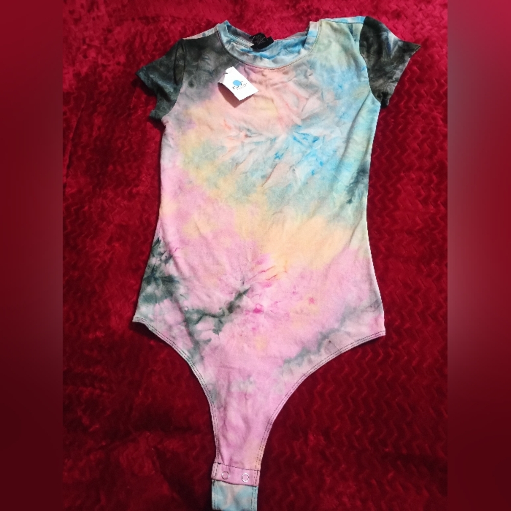 Rue21 Tie-Dye Pink and Blue Bodysuit